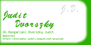 judit dvorszky business card